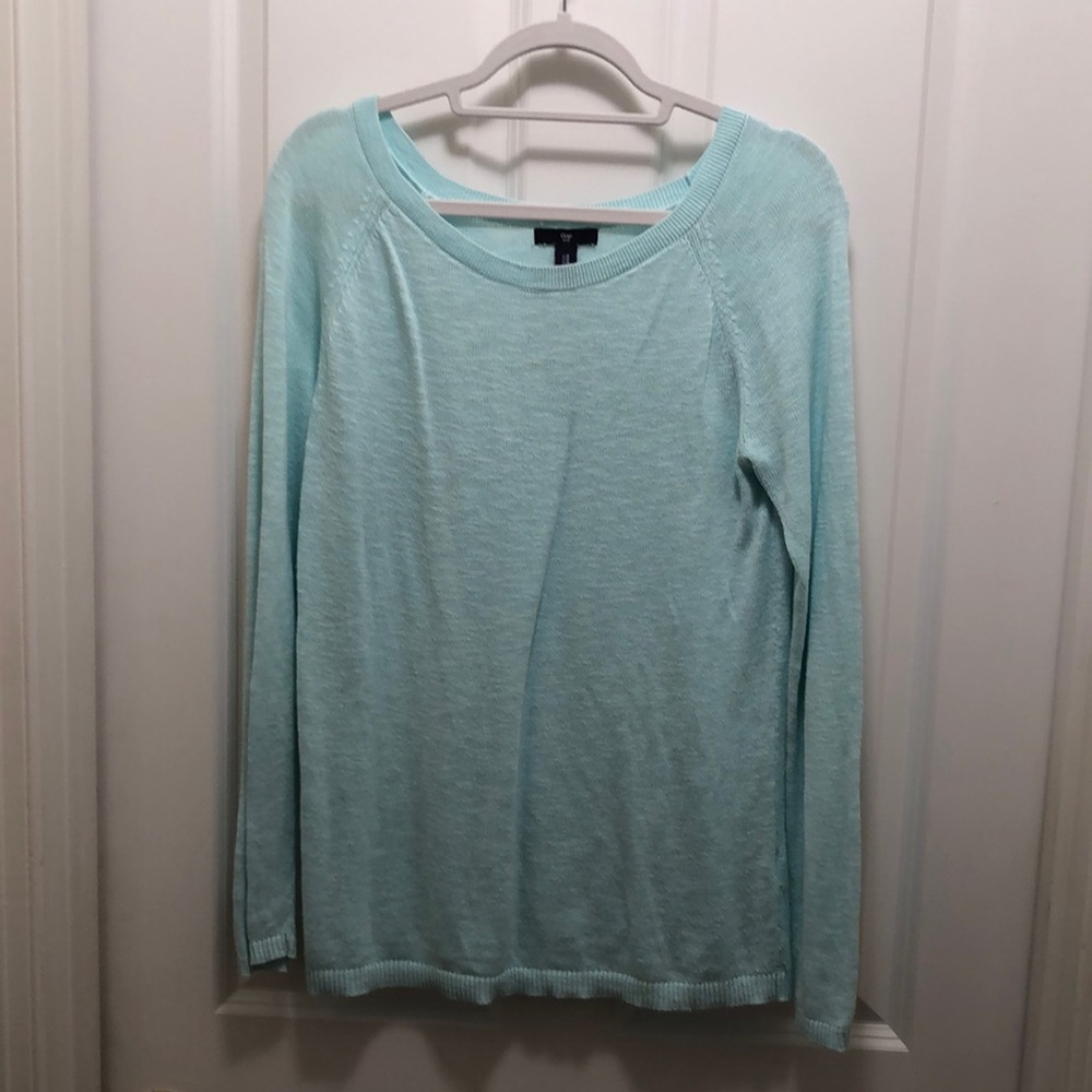 Gap linen/cotton mint green sweater
